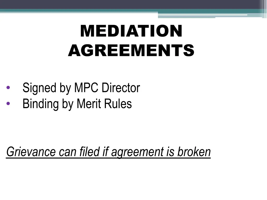 mediation agreements