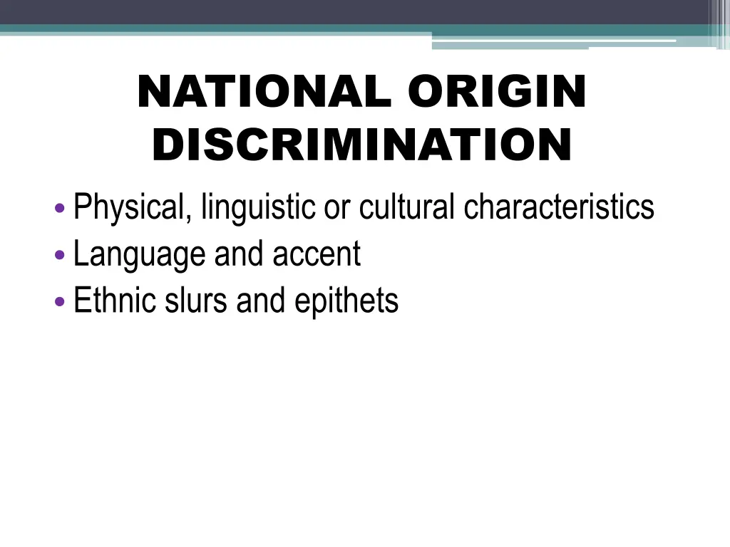 national origin discrimination physical