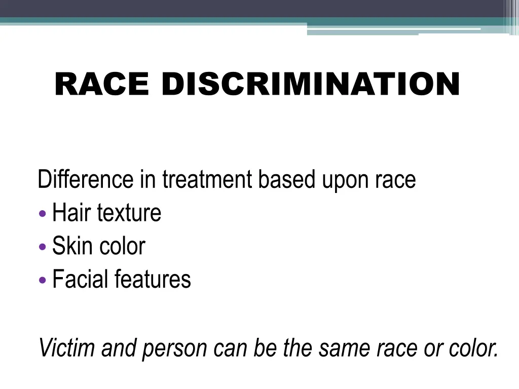 race discrimination