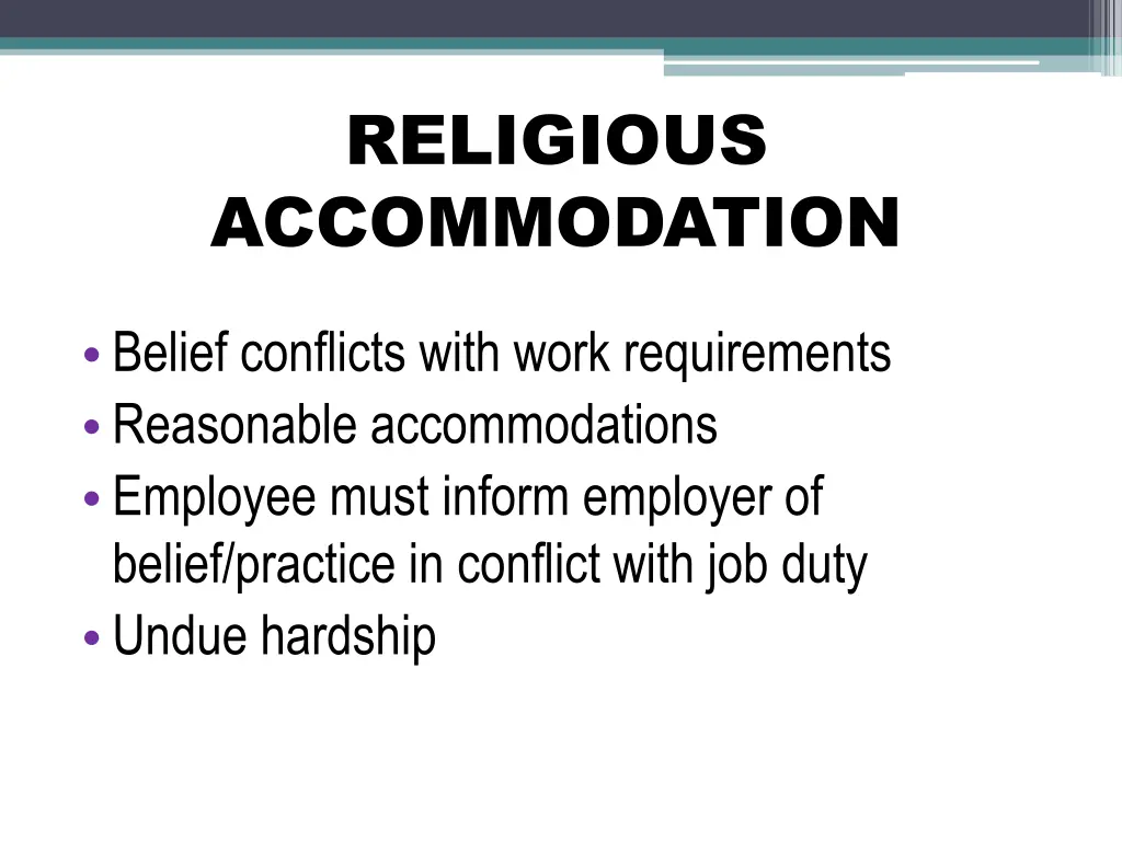 religious accommodation