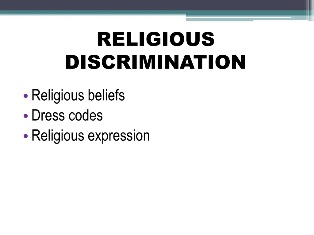 religious discrimination