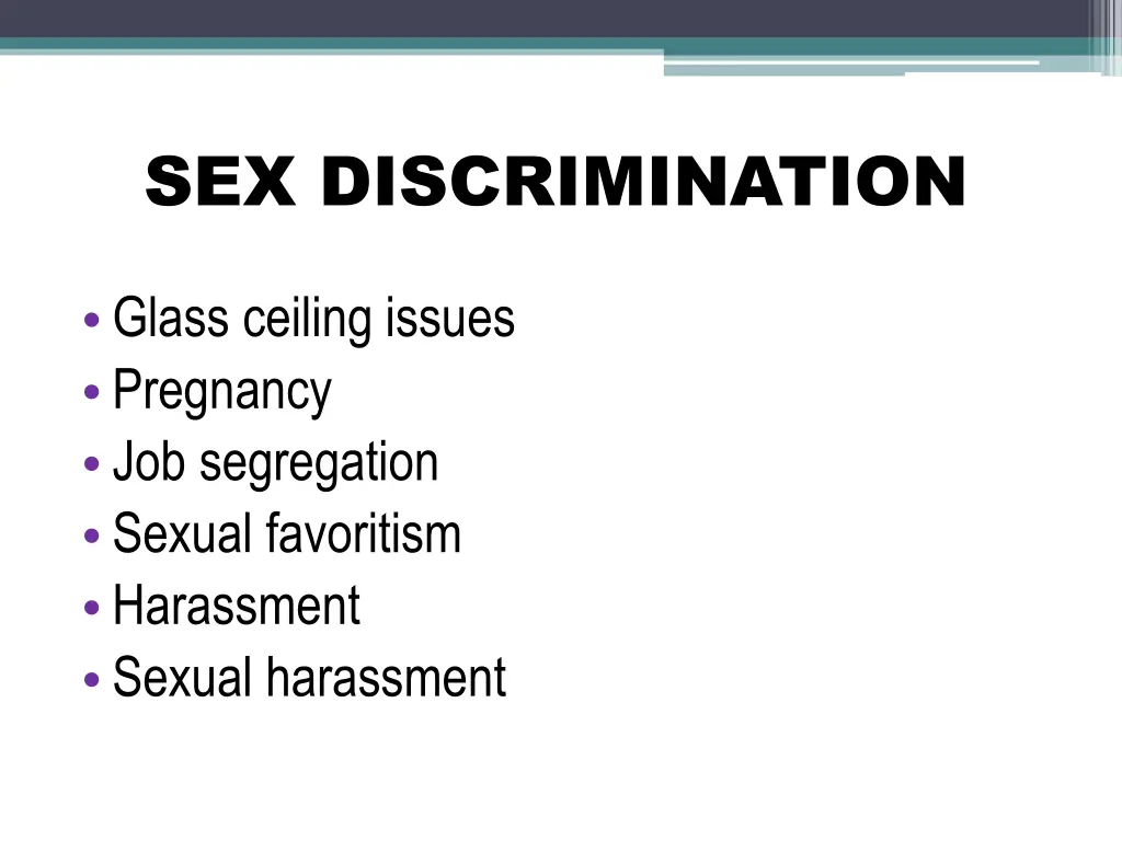 sex discrimination