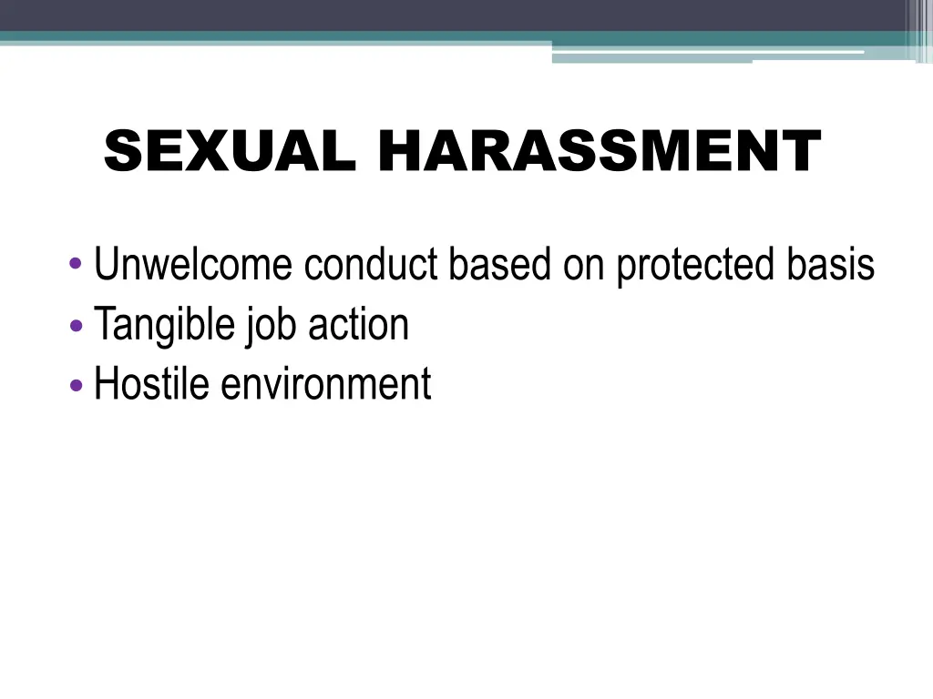 sexual harassment