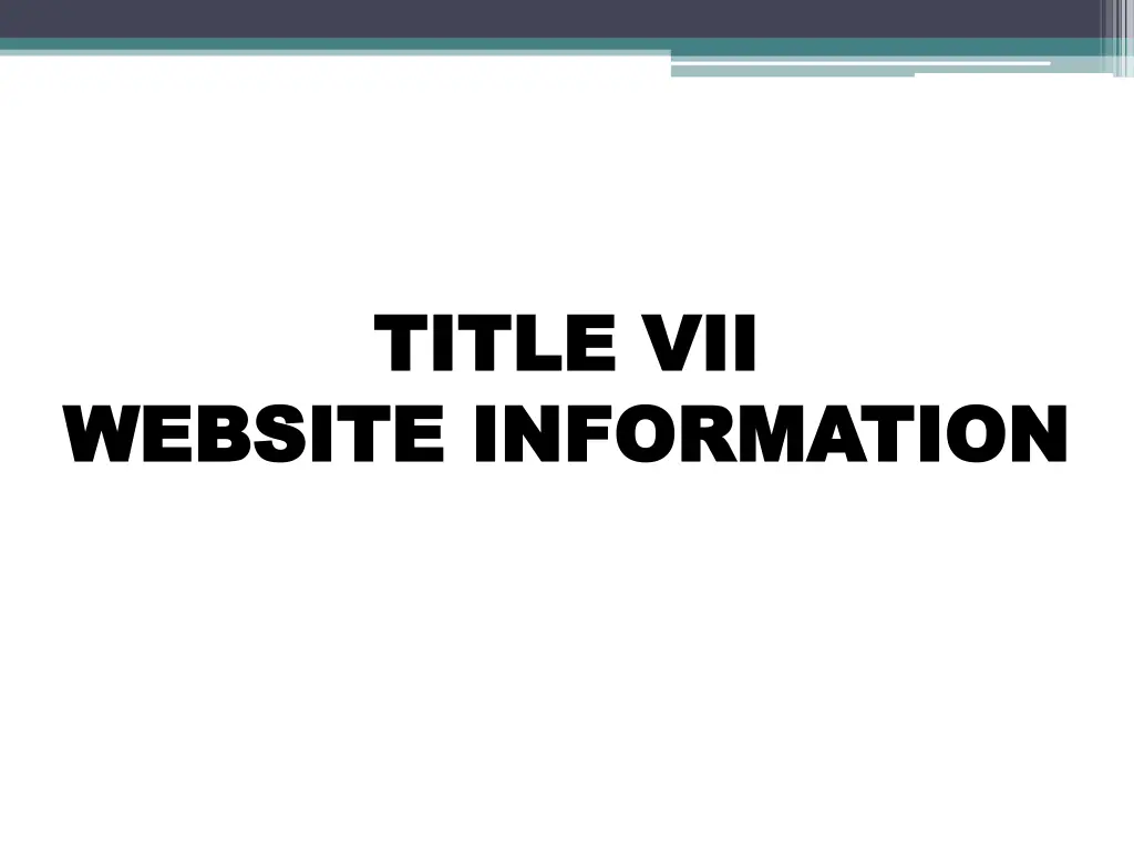 title vii title vii