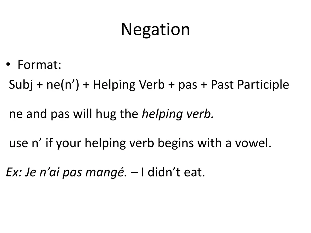 negation