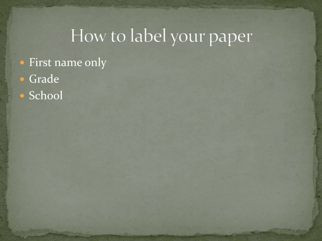 how to label your paper