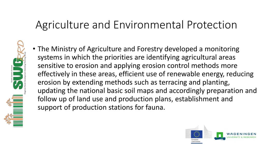 agriculture and environmental protection