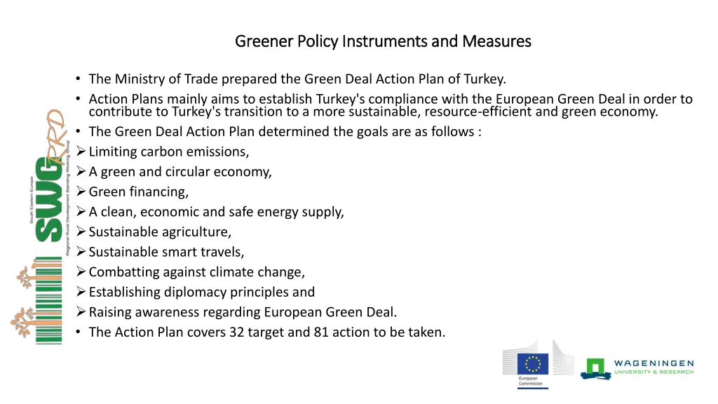 greener policy instruments and measures greener