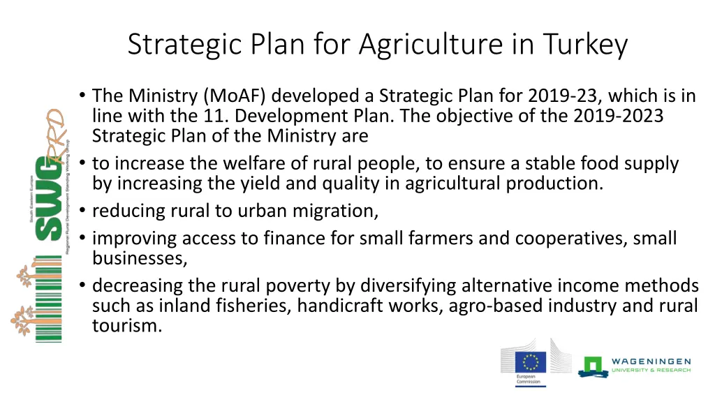 strategic plan for agriculture in turkey