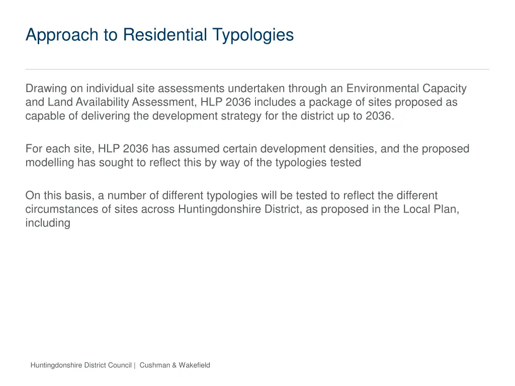 approach to residential typologies