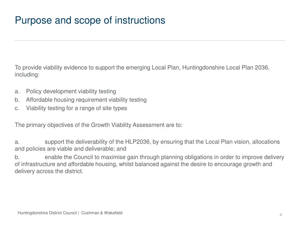 purpose and scope of instructions