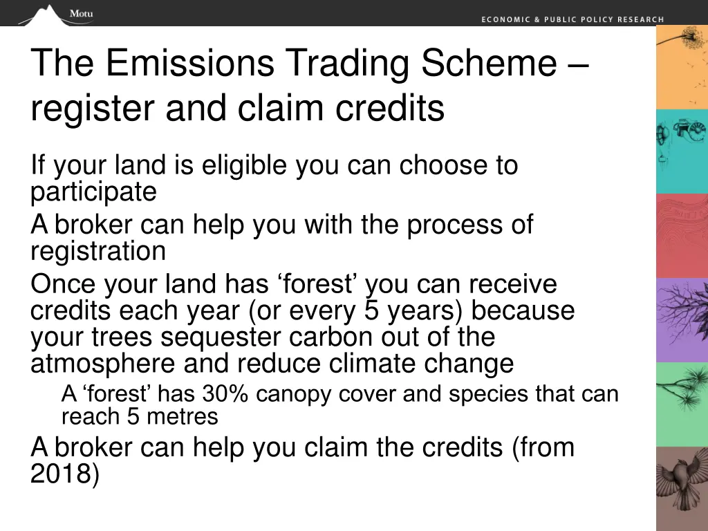 the emissions trading scheme register and claim