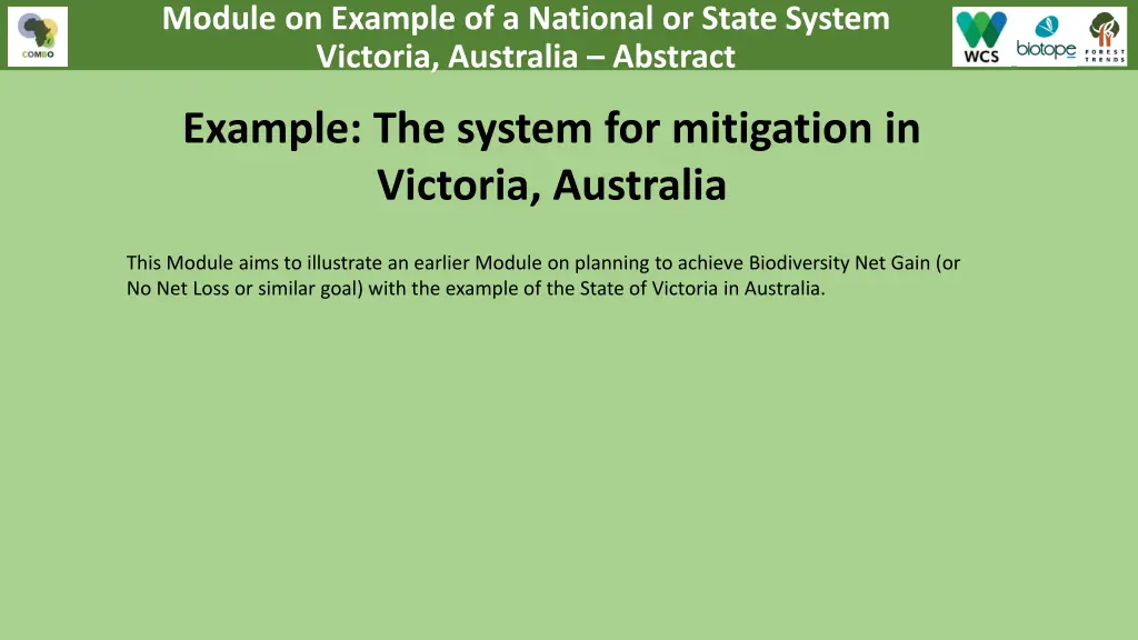 module on example of a national or state system