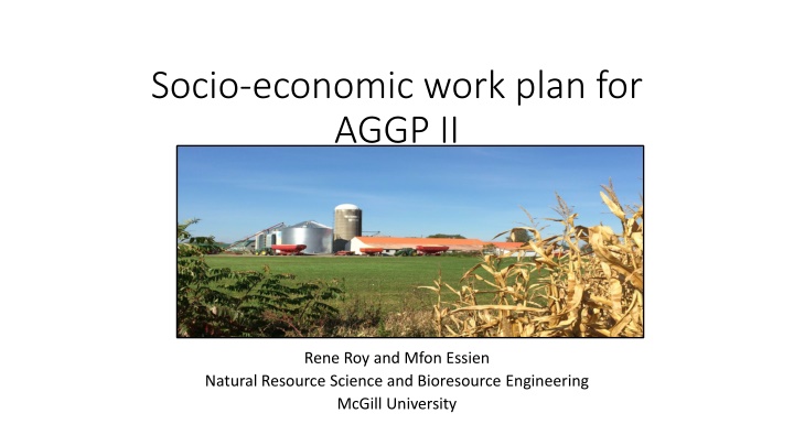 socio economic work plan for aggp ii