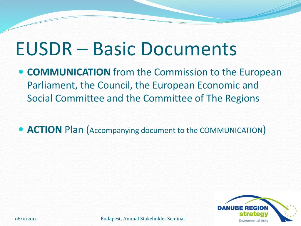 eusdr basic documents