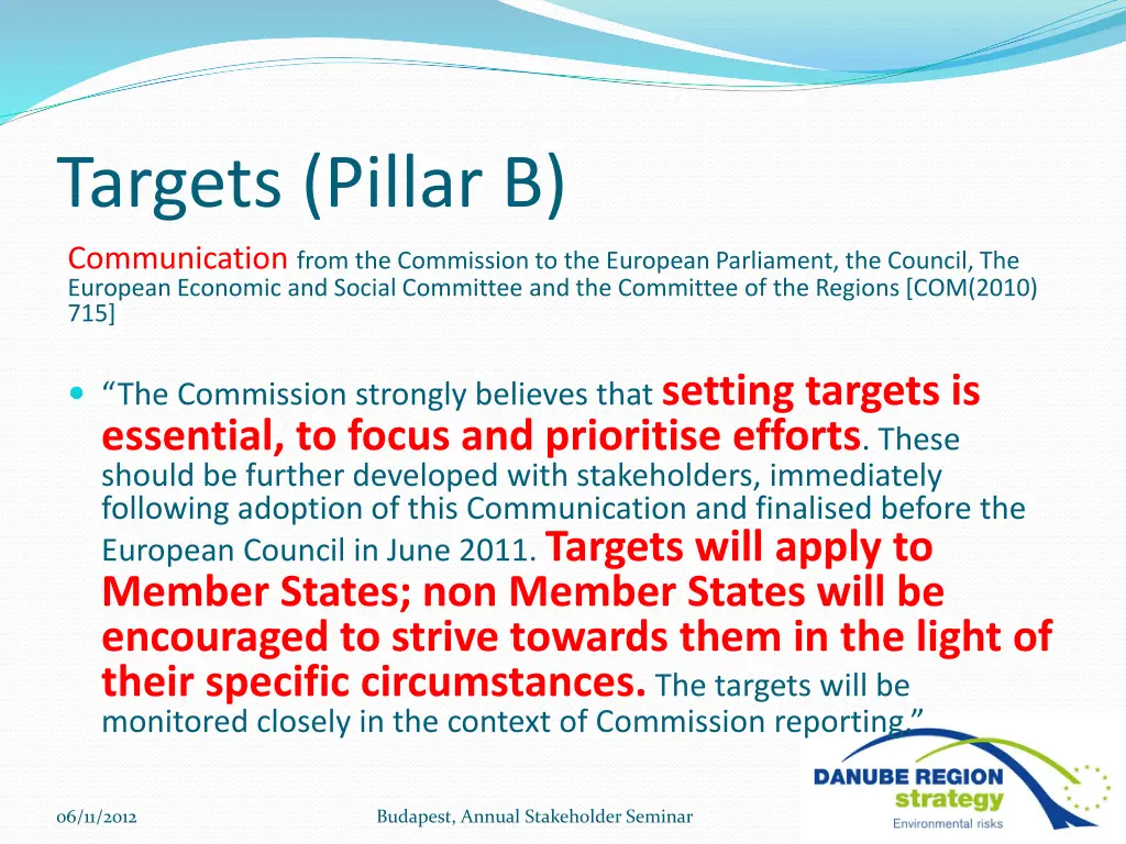 targets pillar b communication from