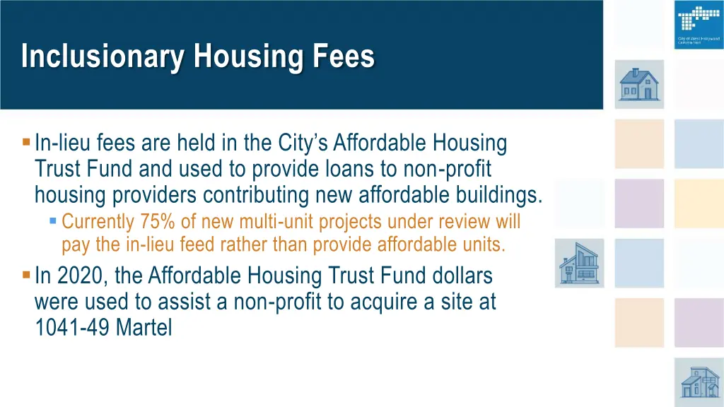 inclusionary housing fees