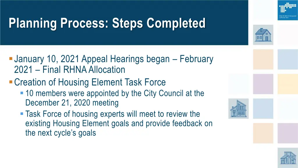 planning process steps completed