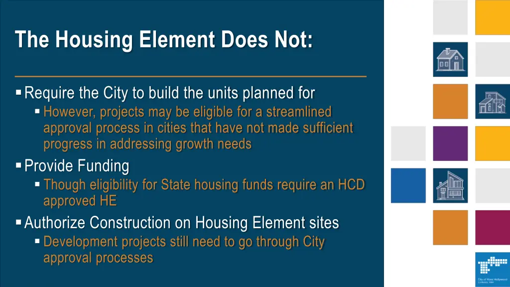 the housing element does not