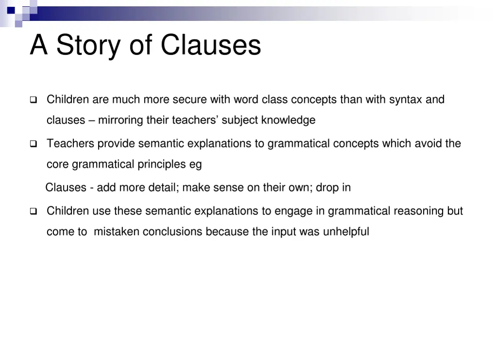 a story of clauses