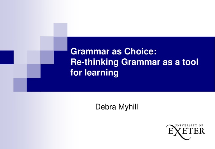 grammar as choice re thinking grammar as a tool