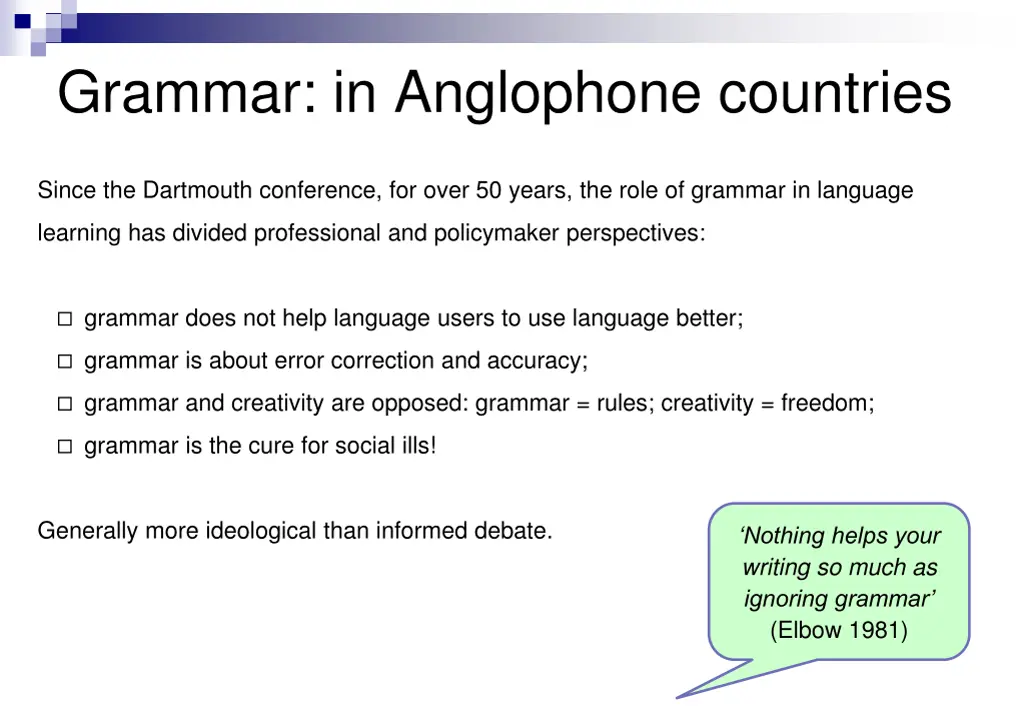 grammar in anglophone countries 1