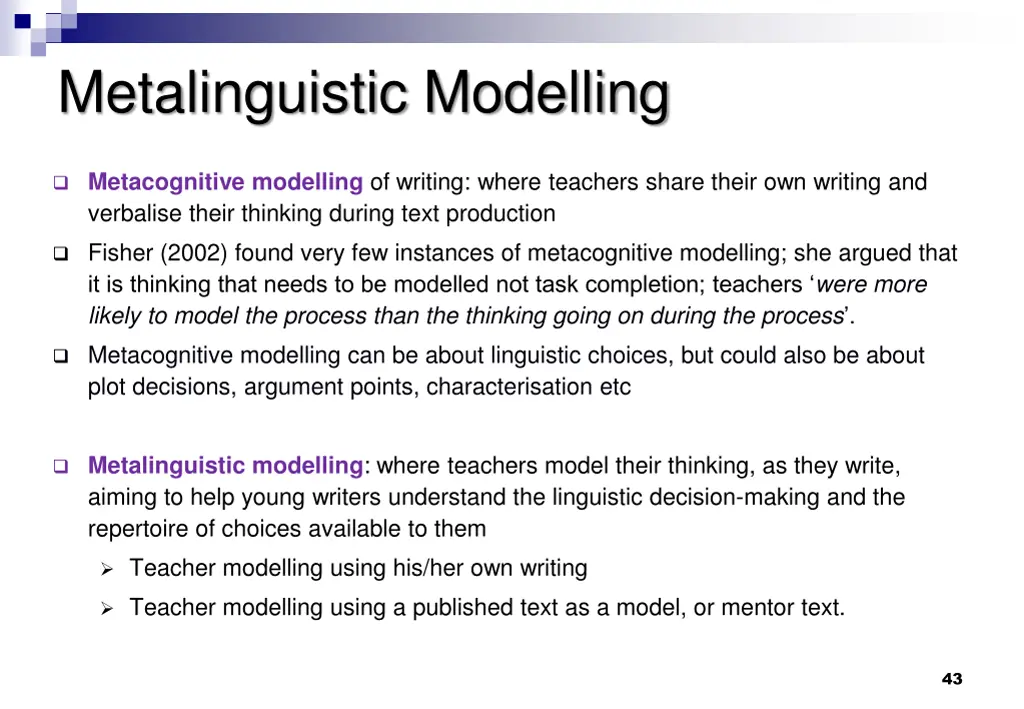 metalinguistic modelling 1