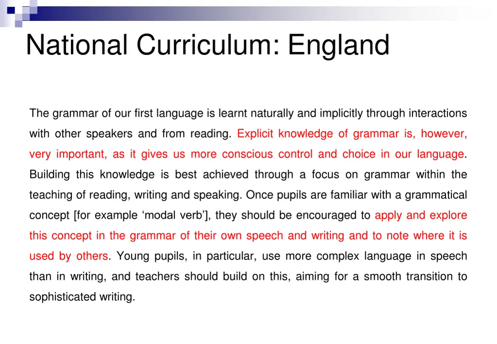 national curriculum england