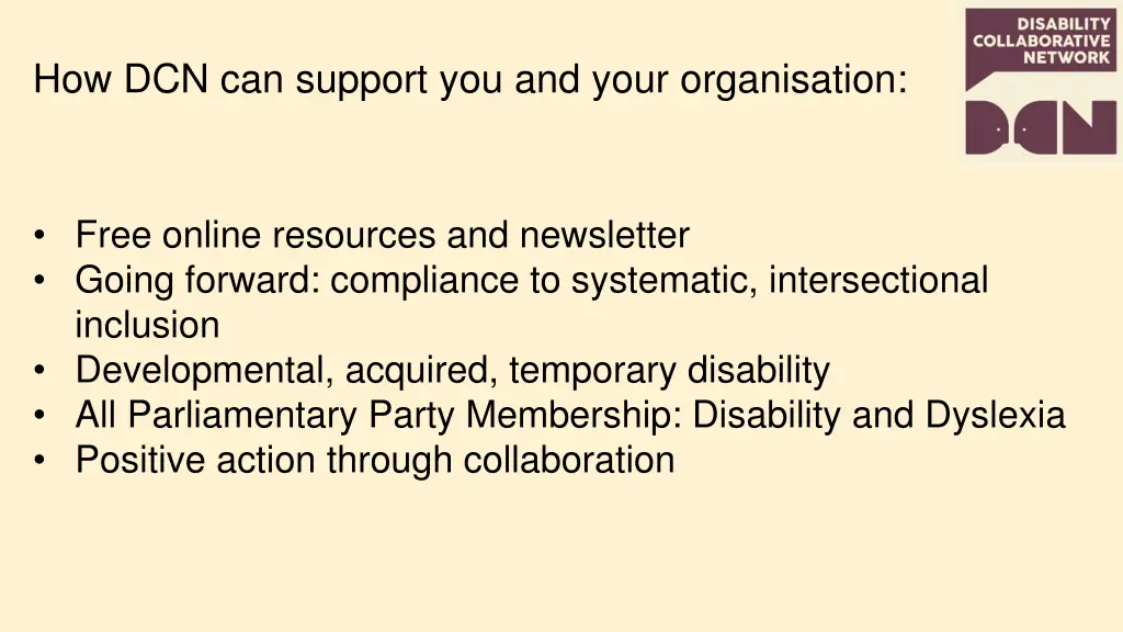 how dcn can support you and your organisation