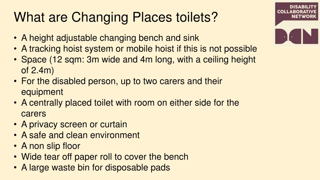 what are changing places toilets 1