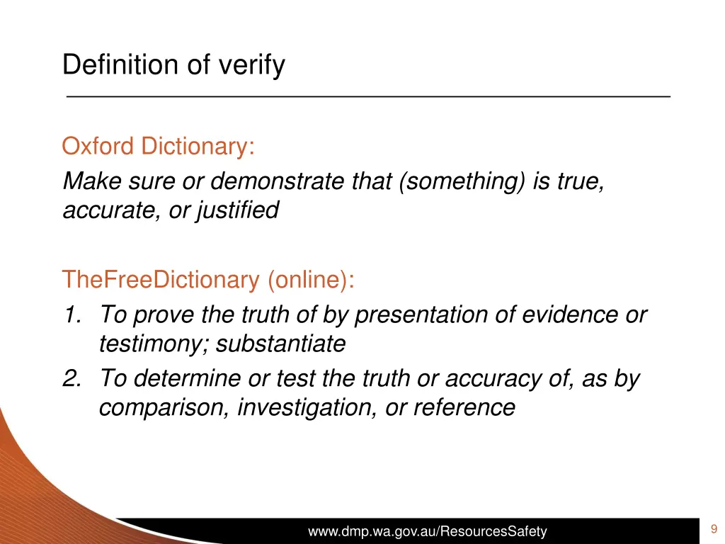 definition of verify