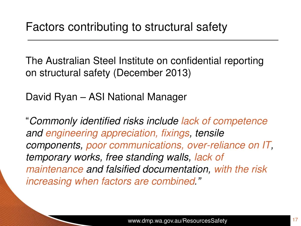 factors contributing to structural safety