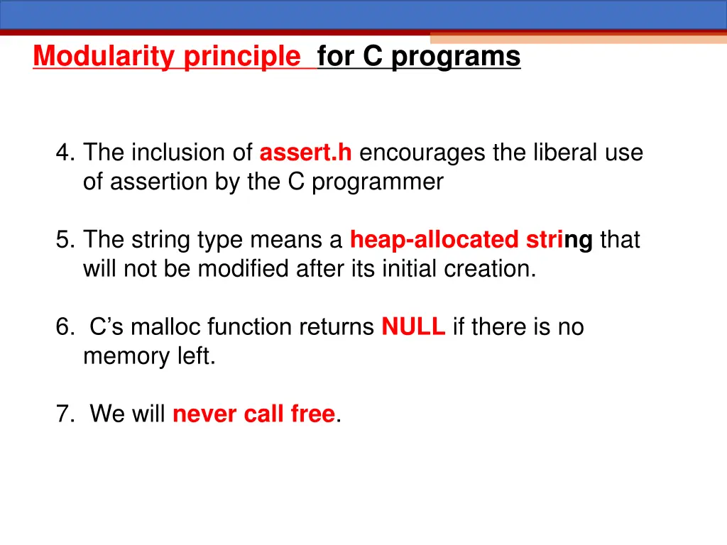 modularity principle for c programs 1