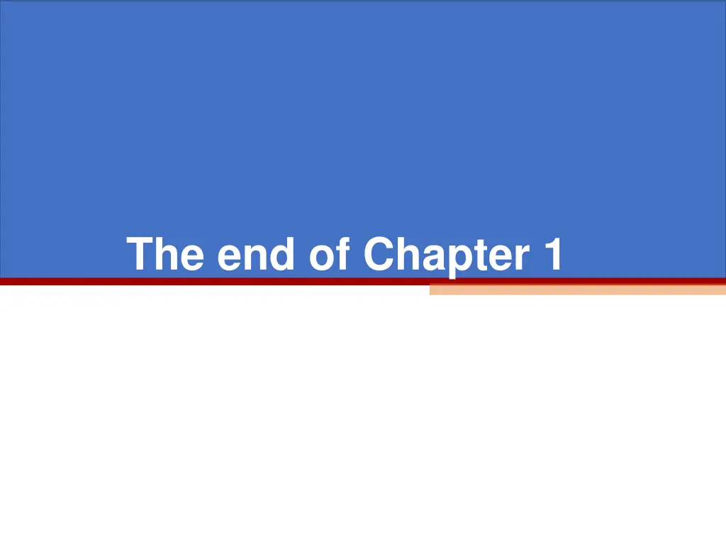 the end of chapter 1