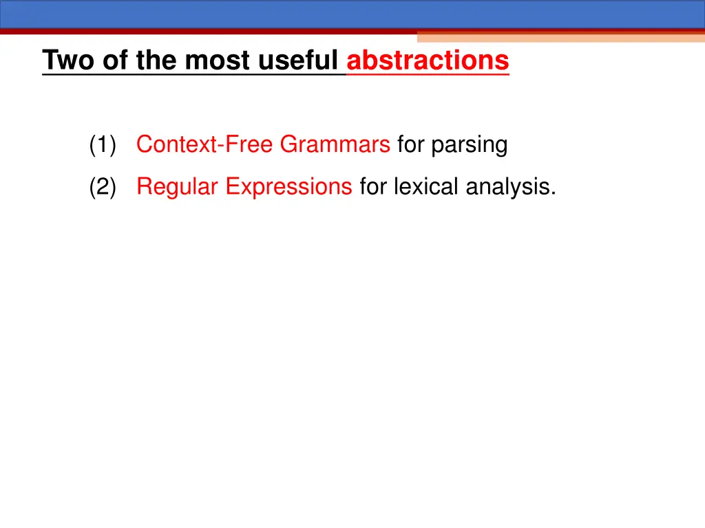 two of the most useful abstractions