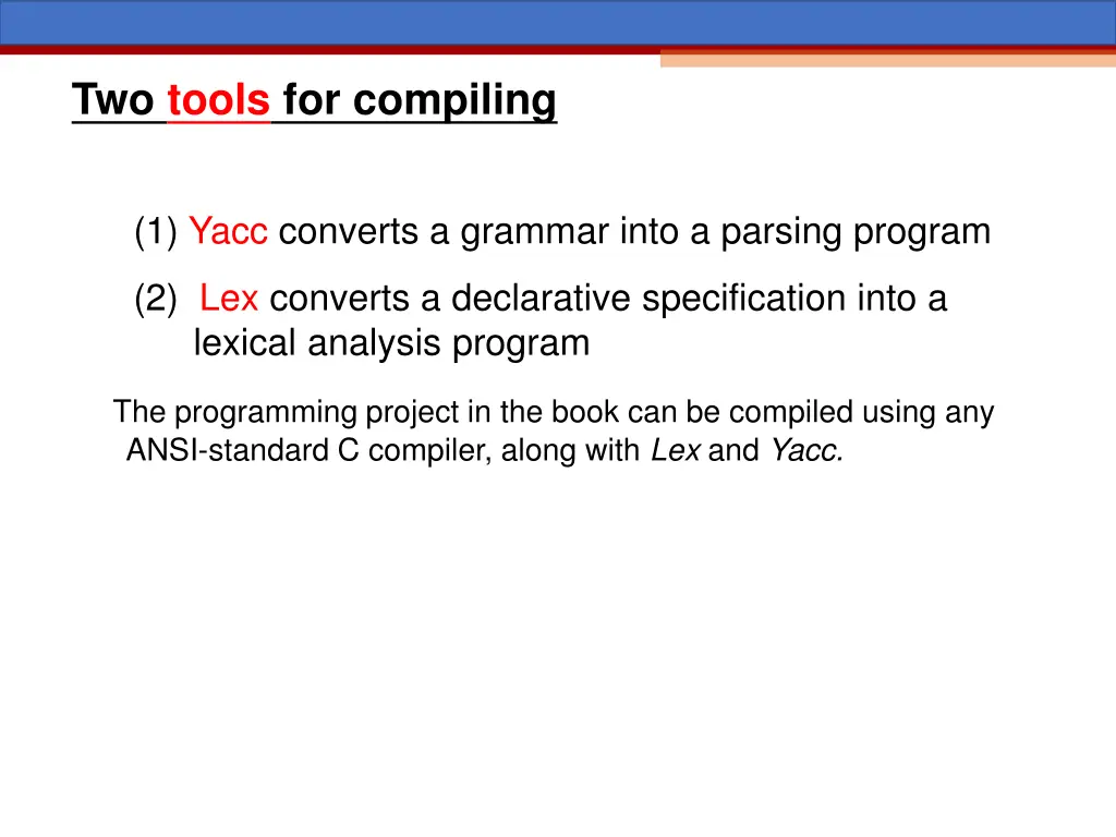 two tools for compiling