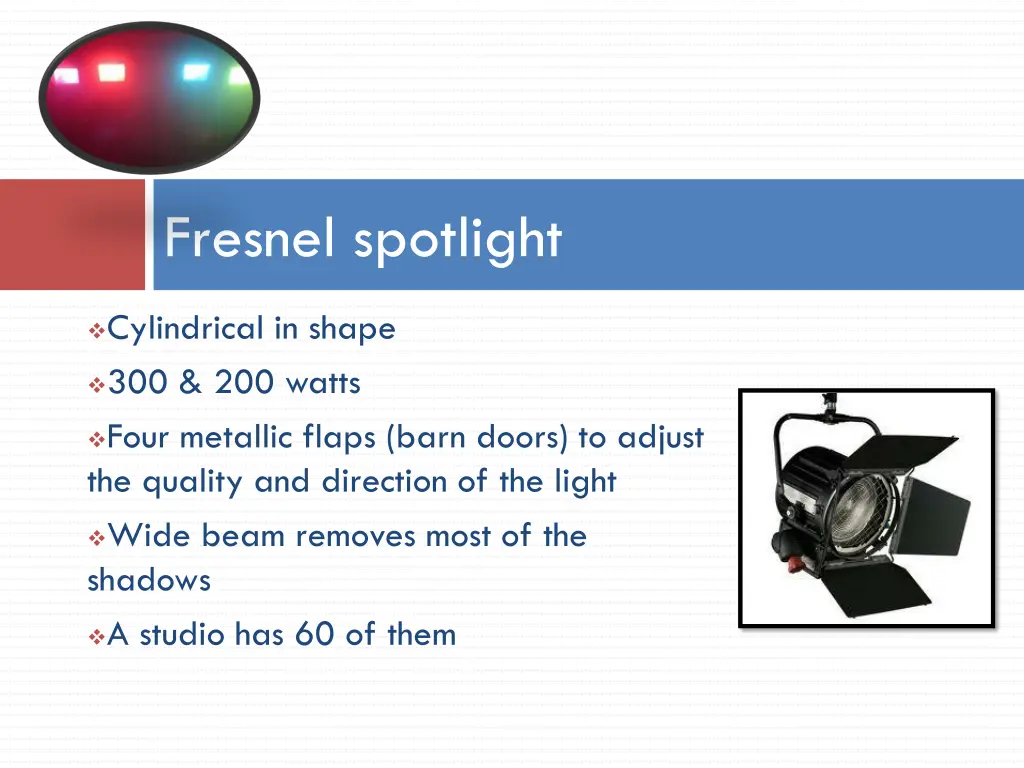 fresnel spotlight