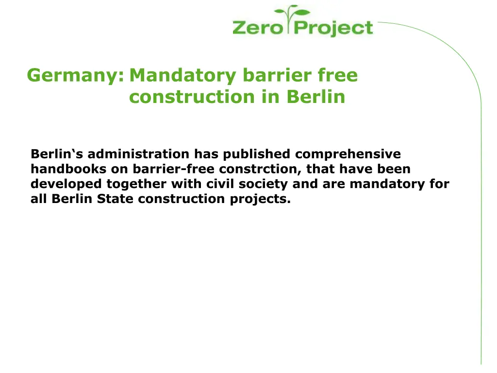 germany mandatory barrier free construction