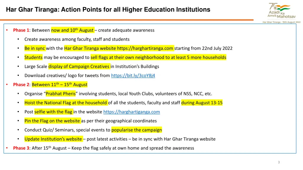 har ghar tiranga action points for all higher 1