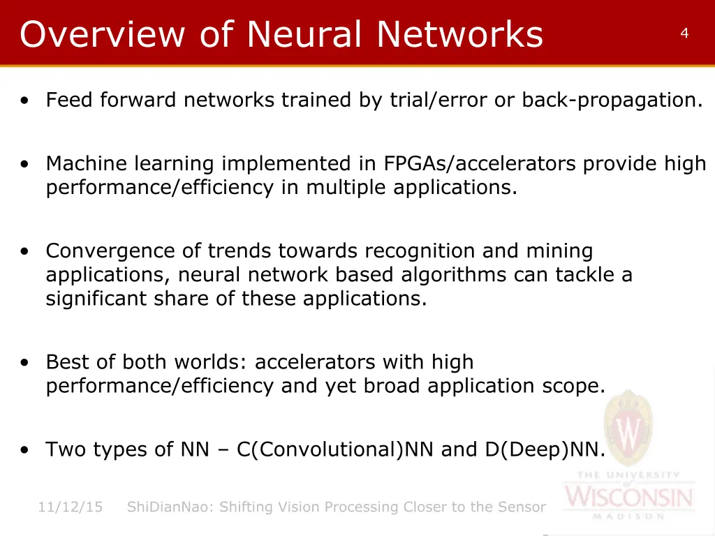 overview of neural networks