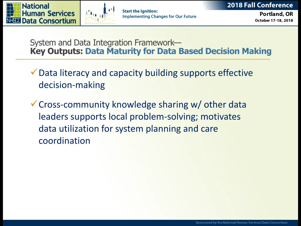 system and data integration framework key outputs 3