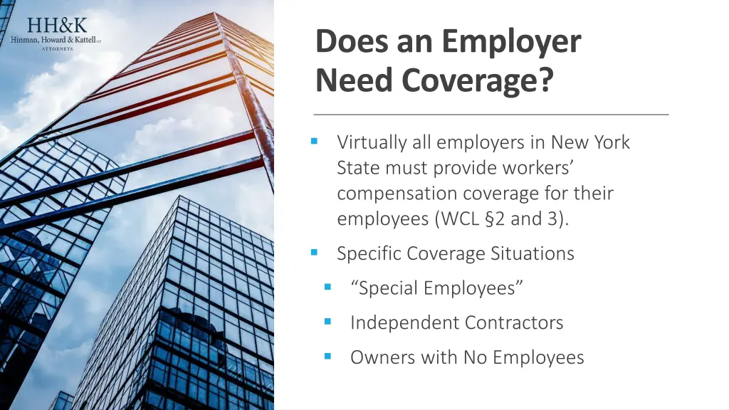 does an employer need coverage