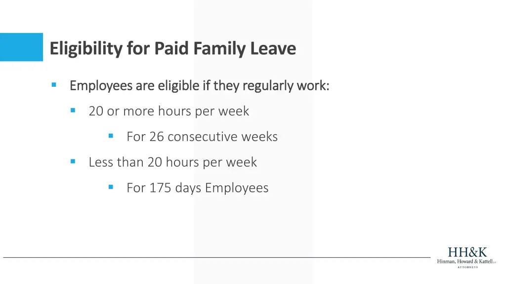 eligibility for paid family leave