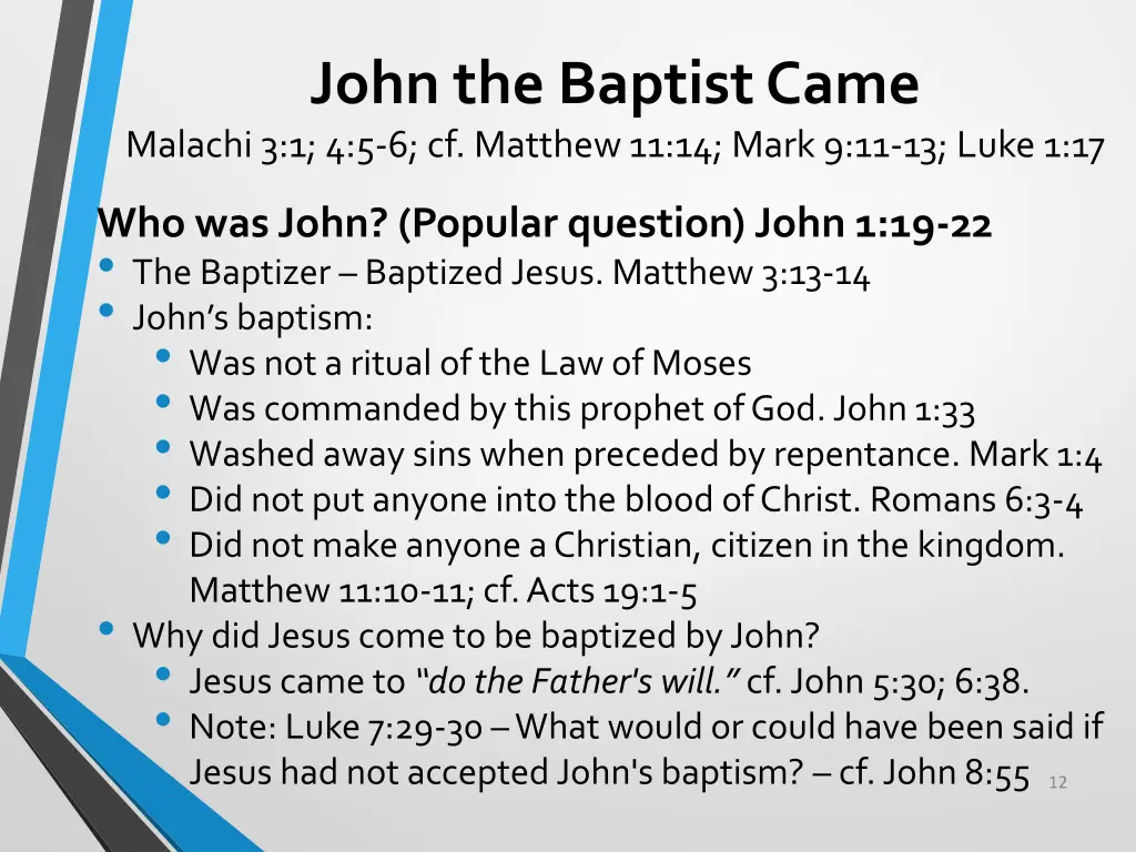 john the baptist came malachi 1