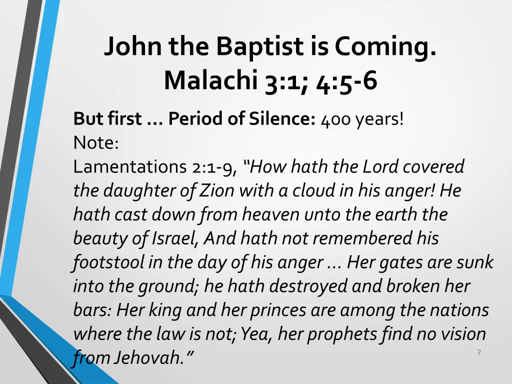 john the baptist is coming malachi 3 1 4 5 6 2