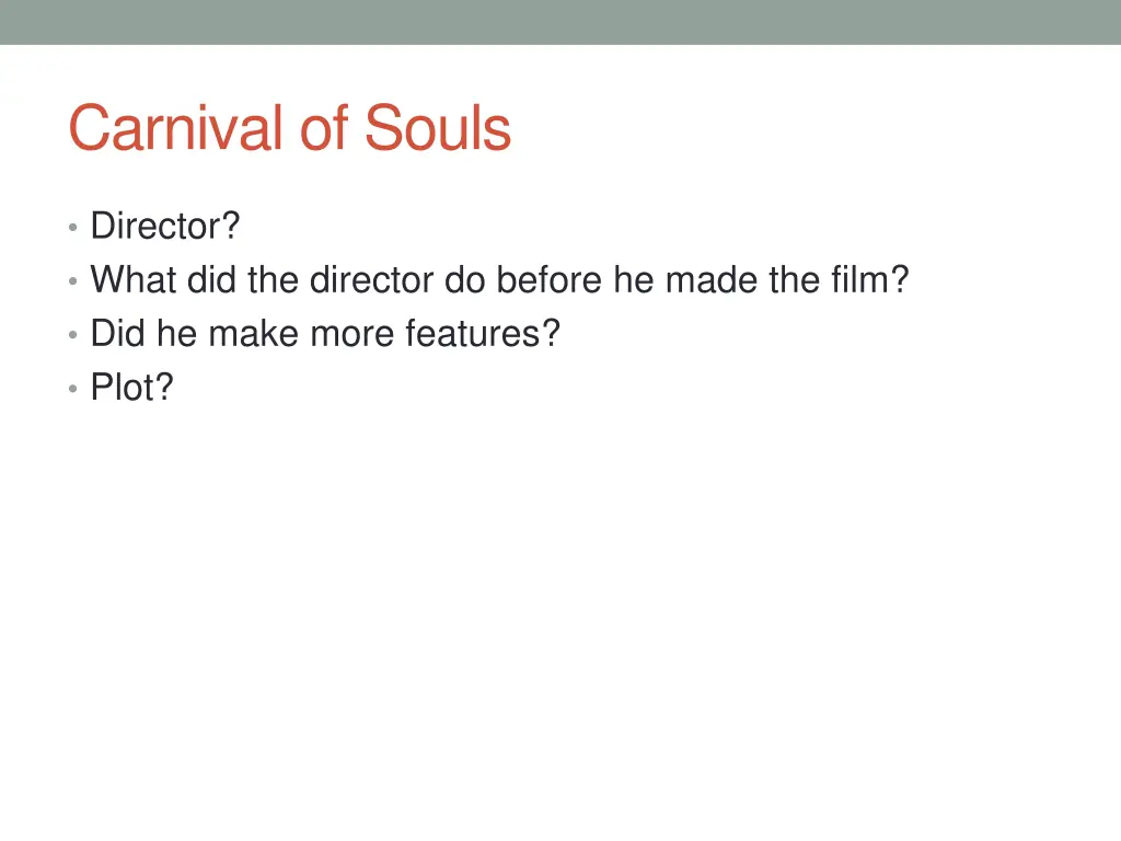 carnival of souls