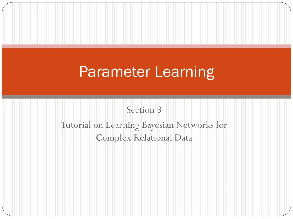 parameter learning