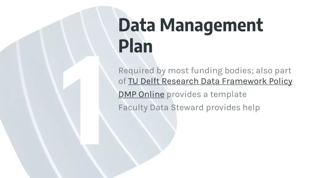 data management plan