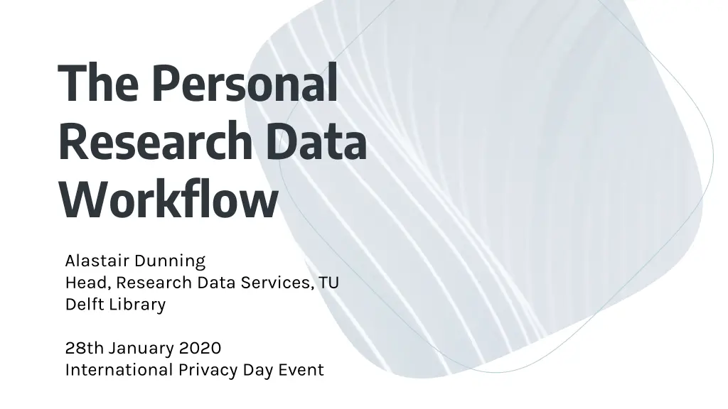 the personal research data workflow 1