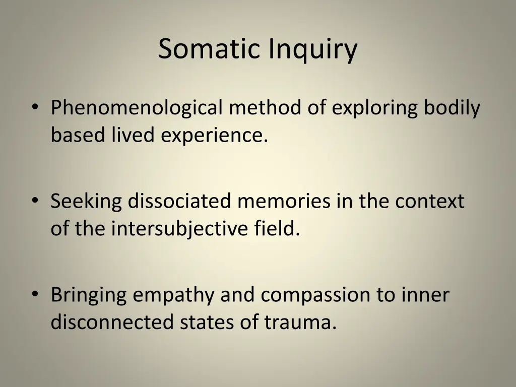 somatic inquiry